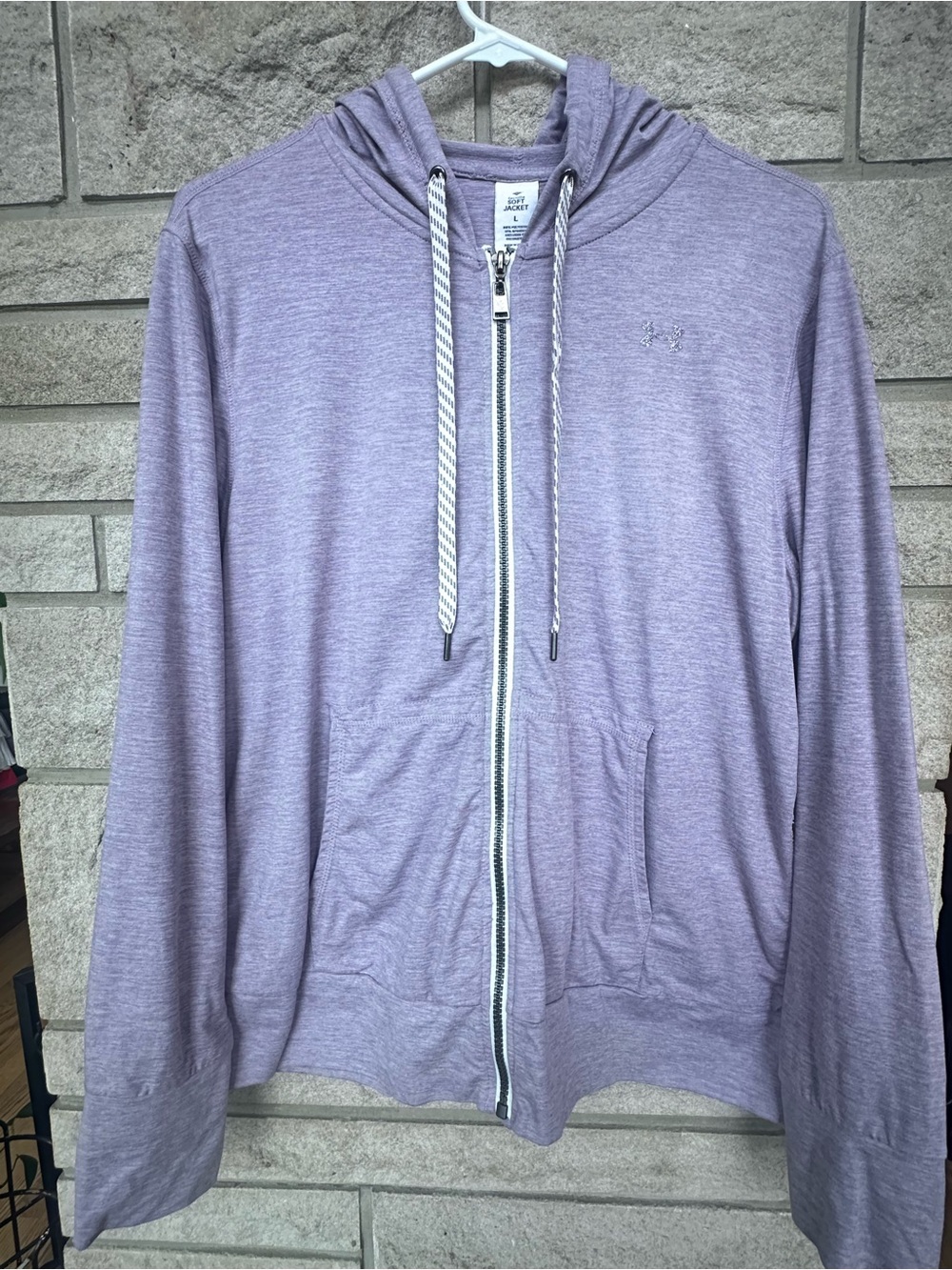 Light Heathered Mauve Zip-Up Hoodie Sweatshirt